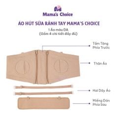 Áo Hút Sữa Rảnh Tay Mama’s Choice, Thiết Kế Công Thái Học, Freesize Phù Hợp Mọi Dáng Mẹ, Co Giãn 4 Chiều, Hút Sữa Êm Ái
