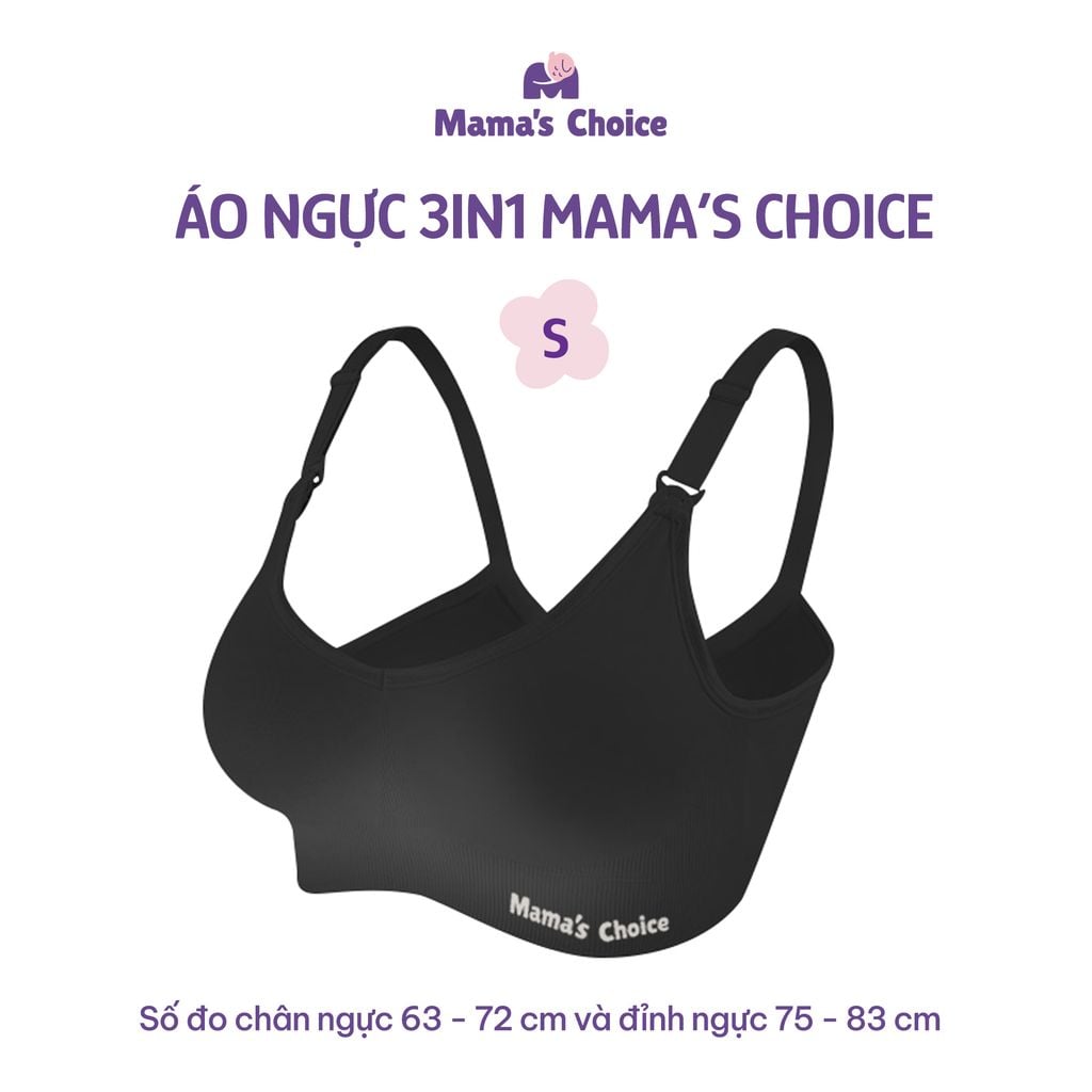Áo Ngực 3in1 Mama's Choice, Cho Bà Bầu, Cho Con Bú, Dùng Máy Hút Sữa Không Dây, Chống Chảy Sệ, Giúp Nâng Ngực