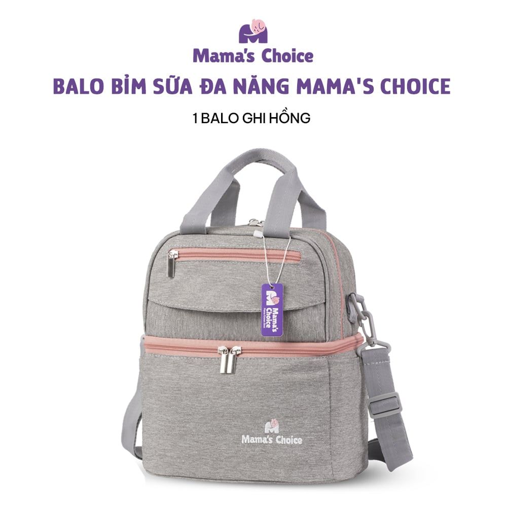 Balo Bỉm Sữa Mama’s Choice, Giữ Lạnh Sữa Mẹ Lên Đến 14h, Giữ Ấm Thức Ăn Cho Mẹ và Bé, Thiết Kế Thời Trang