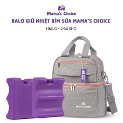 Balo Bỉm Sữa Giữ Nhiệt Mama’s Choice Đa Năng, Giữ Nhiệt Bình Sữa, Đựng Đồ Cho Mẹ Bé, Thiết Kế 2 Tầng, Chất Liệu Cao Cấp