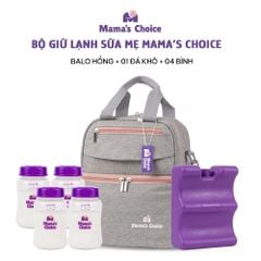 Combo Balo Bảo Quản Sữa Mẹ Mama’s Choice, Trọn Bộ Giữ Nhiệt Bình Sữa Đa Năng, Đựng Đồ Cho Mẹ Bé, Giữ Lạnh Lên Tới 14 Giờ