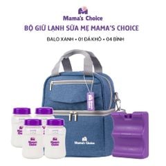 Combo Balo Bảo Quản Sữa Mẹ Mama’s Choice, Trọn Bộ Giữ Nhiệt Bình Sữa Đa Năng, Đựng Đồ Cho Mẹ Bé, Giữ Lạnh Lên Tới 14 Giờ