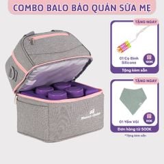 Combo Balo Bảo Quản Sữa Mẹ Mama’s Choice, Trọn Bộ Giữ Nhiệt Bình Sữa Đa Năng, Đựng Đồ Cho Mẹ Bé, Giữ Lạnh Lên Tới 14 Giờ