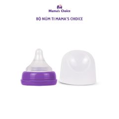 Bình Sữa Cổ Rộng Mama's Choice Núm Ti Lansinoh, Chất Liệu PP Dung Tích 180ml 240ml, Núm Ty Size S M L