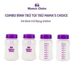 Combo Bình Trữ Sữa và Túi Trữ Sữa Mama’s Choice, Bảo Quản và Đựng Sữa Mẹ, Kiểm Định An Toàn Quốc Tế Bureau Veritas