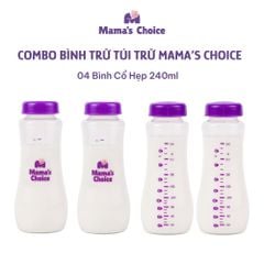 Combo Bình Trữ Sữa và Túi Trữ Sữa Mama’s Choice, Bảo Quản và Đựng Sữa Mẹ, Kiểm Định An Toàn Quốc Tế Bureau Veritas