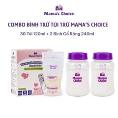 Combo Bình Trữ Sữa và Túi Trữ Sữa Mama’s Choice, Bảo Quản và Đựng Sữa Mẹ, Kiểm Định An Toàn Quốc Tế Bureau Veritas