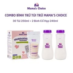 Combo Bình Trữ Sữa và Túi Trữ Sữa Mama’s Choice, Bảo Quản và Đựng Sữa Mẹ, Kiểm Định An Toàn Quốc Tế Bureau Veritas