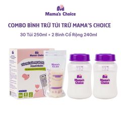 Combo Bình Trữ Sữa và Túi Trữ Sữa Mama’s Choice, Bảo Quản và Đựng Sữa Mẹ, Kiểm Định An Toàn Quốc Tế Bureau Veritas