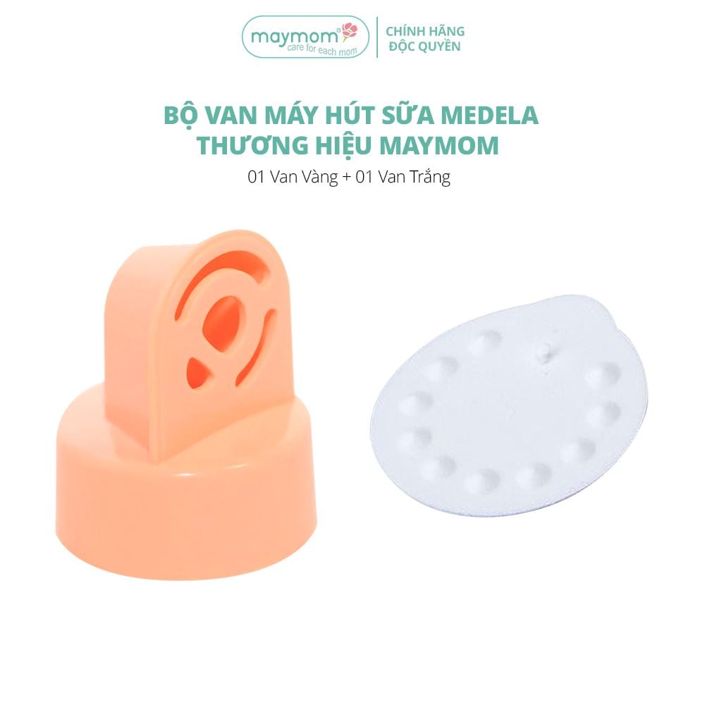 Bộ Van Trắng Van Vàng Maymom Dùng Cho Máy Hút Sữa Medela Pump, Harmony, Swing, Mini Electric, Symphony