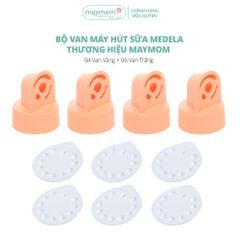 Bộ Van Trắng Van Vàng Maymom Dùng Cho Máy Hút Sữa Medela Pump, Harmony, Swing, Mini Electric, Symphony