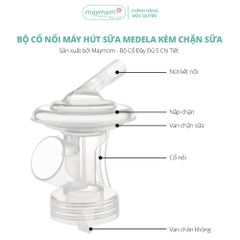 Cổ Nối Máy Hút Sữa Medela 5 Chi Tiết Thương Hiệu Maymom, Tương Thích Máy Medela MaxFlow, Freestyle, SwingMaxi, Sonata