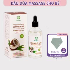 Dầu Dừa Ép Lạnh Herbee 100ml, Massage Cho Trẻ Sơ Sinh, Làm Mờ Vết Rạn Da, 100% Chiết Xuất Tự Nhiên