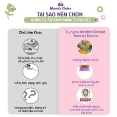Bộ Ăn Dặm Cho Bé Thương Hiệu Mama's Choice, Combo Bát-Khay-Yếm-Thìa-Cốc Silicone Cao Cấp