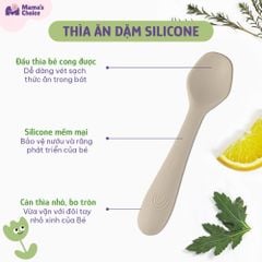 Bộ Ăn Dặm Cho Bé Thương Hiệu Mama's Choice, Combo Bát-Khay-Yếm-Thìa-Cốc Silicone Cao Cấp