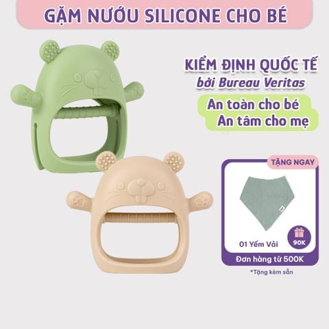 Gặm Nướu Mama's Choice Cao Cấp Cho Bé, Kiểm Định An Toàn Quốc Tế, Chất Liệu Silicone Bạch Kim, Có Hộp Bảo Quản