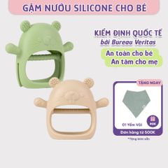 Gặm Nướu Mama's Choice Cao Cấp Cho Bé, Kiểm Định An Toàn Quốc Tế, Chất Liệu Silicone Bạch Kim, Có Hộp Bảo Quản