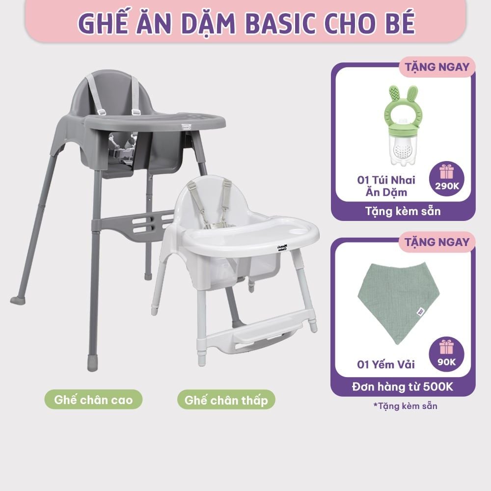 Ghế Ăn Dặm Mama's Choice, Ghế Cho Bé Tập Ăn Dặm, Kiểu Dáng Chắc Chắn Dễ Tháo Lắp và Vệ Sinh
