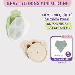 Khay Trữ Đông Mini Mama's Choice, Bảo Quản Đồ Ăn Dặm Thức Ăn Cho Bé, Nắp Đậy Chắc Chắn, Chất Liệu Silicone Bạch Kim