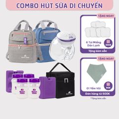 Hút Sữa Di Chuyển Mama’s Choice, Combo Thiết Kế Nhỏ Gọn, Hút Sữa Mọi Lúc Mọi Nơi, Bảo Quản Sữa Mẹ Lên Đến 14 Tiếng