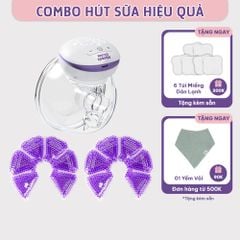 Combo Hút Sữa Hiệu Quả, Máy Hút Sữa Không Dây và Túi Chườm Thông Tắc Tia Mama's Choice, Hút Sữa Năng Suất Mẹ Nhàn Tênh