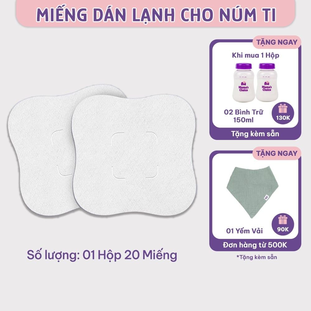 Miếng Dán Lạnh HydroGel Mama's Choice, Làm Dịu và Chữa Lành Núm Ti Mẹ Khi Cho Con Bú Hút Sữa