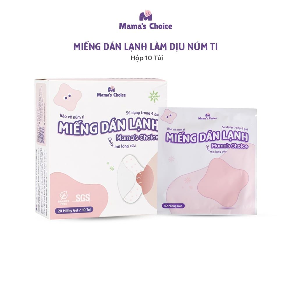 Miếng Dán Lạnh HydroGel Mama's Choice, Làm Dịu và Chữa Lành Núm Ti Mẹ Khi Cho Con Bú Hút Sữa