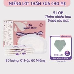 Miếng Lót Thấm Sữa Mama's Choice, Tấm Lót Thấm Hút Sữa Mẹ, Mỏng Nhẹ và Bám Dính Tốt (Hộp 60 Miếng)