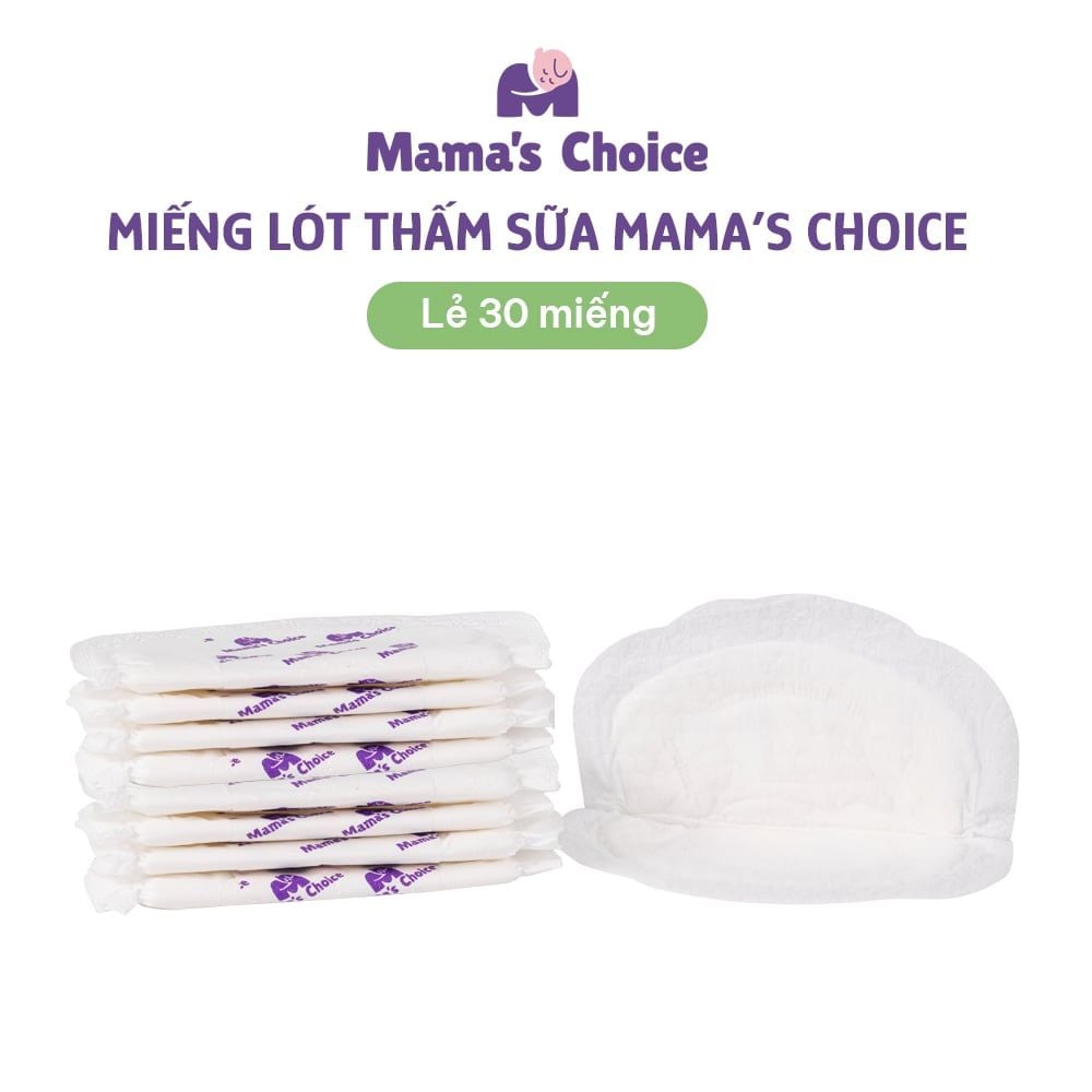 Miếng Lót Thấm Sữa Mama's Choice, Tấm Lót Thấm Hút Sữa Mẹ, Mỏng Nhẹ và Bám Dính Tốt (Hộp 60 Miếng)