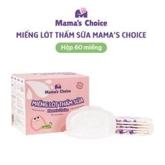Miếng Lót Thấm Sữa Mama's Choice, Tấm Lót Thấm Hút Sữa Mẹ, Mỏng Nhẹ và Bám Dính Tốt (Hộp 60 Miếng)