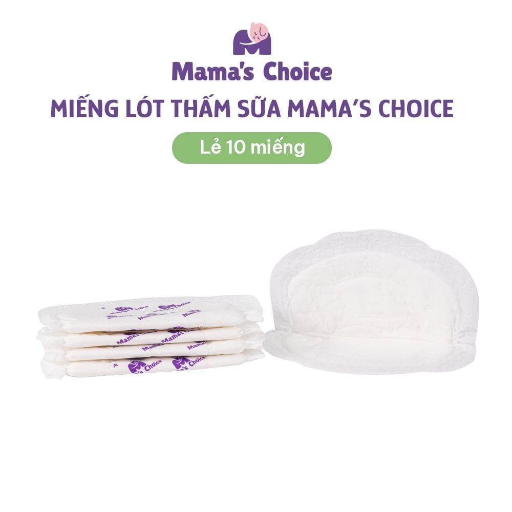 Miếng Lót Thấm Sữa Mama's Choice, Tấm Lót Thấm Hút Sữa Mẹ, Mỏng Nhẹ và Bám Dính Tốt (Hộp 60 Miếng)