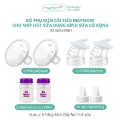 Phụ Kiện Hút Sữa Cải Tiến Thương hiệu Maymom Cho Máy Spectra, Avent, Fazt, Rozabi, Size Phễu 10-32mm