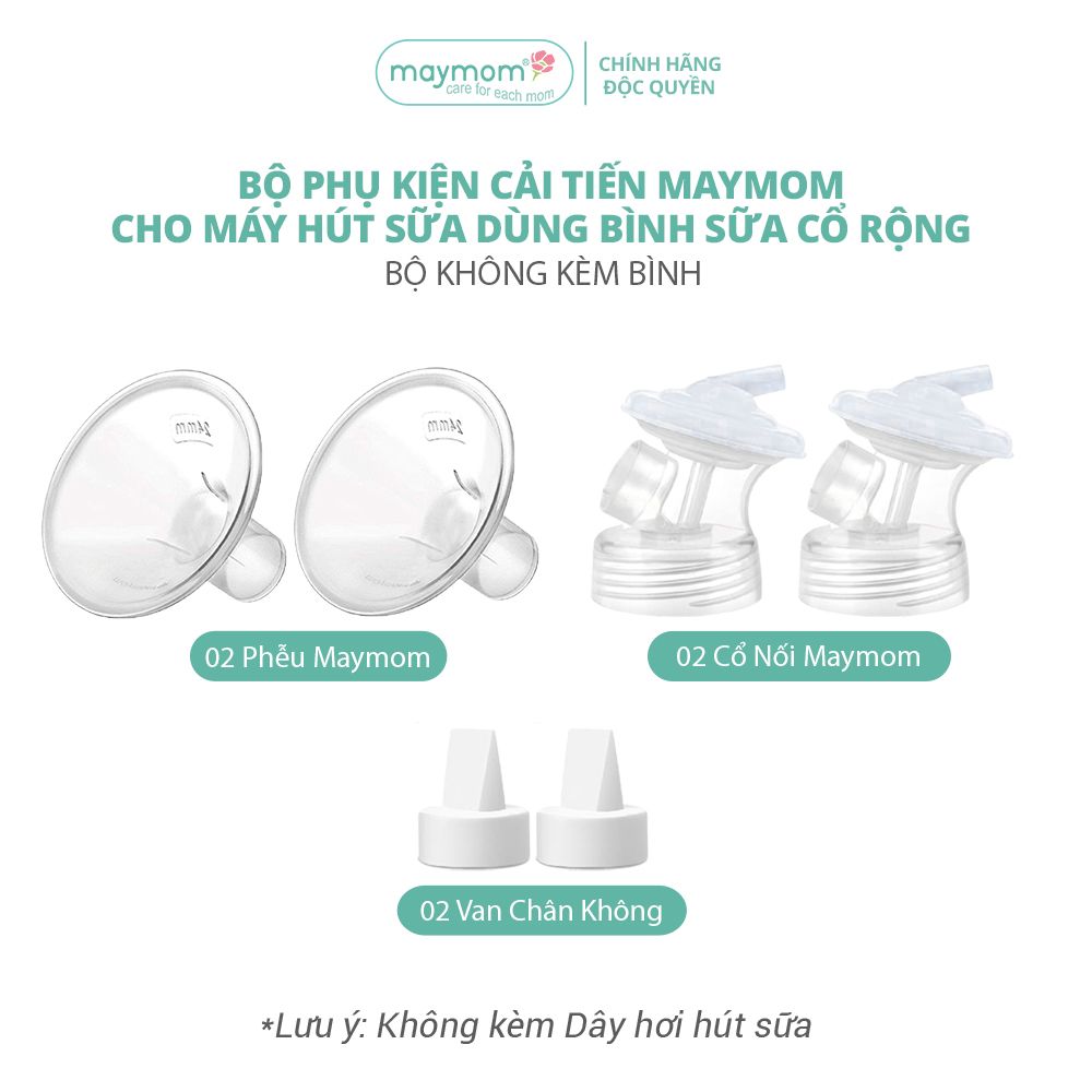 Phụ Kiện Hút Sữa Cải Tiến Thương hiệu Maymom Cho Máy Spectra, Avent, Fazt, Rozabi, Size Phễu 10-32mm
