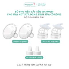 Phụ Kiện Hút Sữa Cải Tiến Thương hiệu Maymom Cho Máy Spectra, Avent, Fazt, Rozabi, Size Phễu 10-32mm