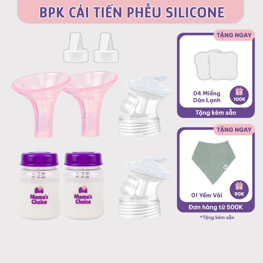 Phụ Kiện Hút Sữa Cải Tiến Phễu Silicone Cho Máy Spectra, Avent, Fazt, Rozabi, Vắt Sữa Êm Ái, Kiểm Định An Toàn Quốc Tế