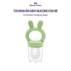 Túi Nhai Ăn Dặm Mama's Choice Cho Bé, Núm Nhai Hoa Quả Chống Hóc, Tặng Kèm 3 Size Núm Phù Hợp Bé Từ 4 Tháng Tuổi