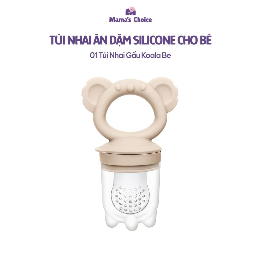 Túi Nhai Ăn Dặm Mama's Choice Cho Bé, Núm Nhai Hoa Quả Chống Hóc, Tặng Kèm 3 Size Núm Phù Hợp Bé Từ 4 Tháng Tuổi