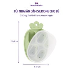 Túi Nhai Ăn Dặm Mama's Choice Cho Bé, Núm Nhai Hoa Quả Chống Hóc, Tặng Kèm 3 Size Núm Phù Hợp Bé Từ 4 Tháng Tuổi