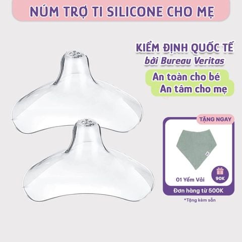 Núm Trợ Ti Mama's Choice, Trợ Ty Silicone Siêu Mềm Giúp Mẹ Cho Bé Bú Dễ Dàng