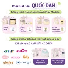 Phễu Hút Sữa Silicone Công Thái Học Mama's Choice, Silicone Bạch Kim Siêu Mềm Tăng Hiệu Quả Hút Sữa Kích Sữa