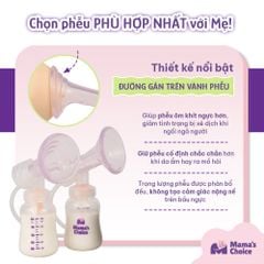 Phễu Hút Sữa Silicone Công Thái Học Mama's Choice, Silicone Bạch Kim Siêu Mềm Tăng Hiệu Quả Hút Sữa Kích Sữa
