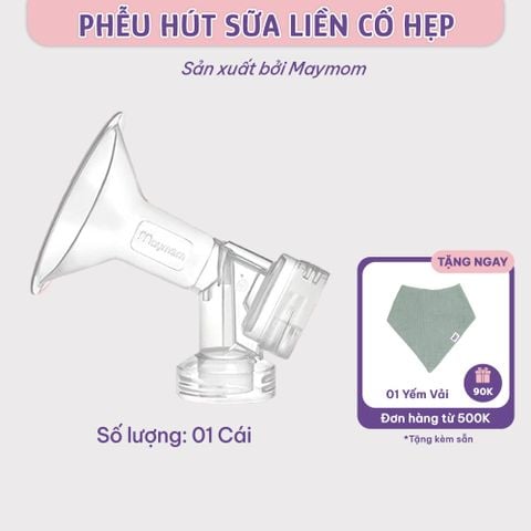 Phễu Hút Sữa Liền Cổ Nối Maymom, Phụ Kiện Thay Thế Máy Vắt Sữa Medela Pump-Sonata-Freestyle-Swing