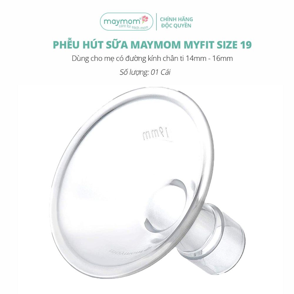Phễu Hút Sữa Maymom Myfit, Phụ Kiện Thay Thế Máy Vắt Sữa Medela, Spectra, Avent, Unimom, Rozabi, Cimilre (1 cái)