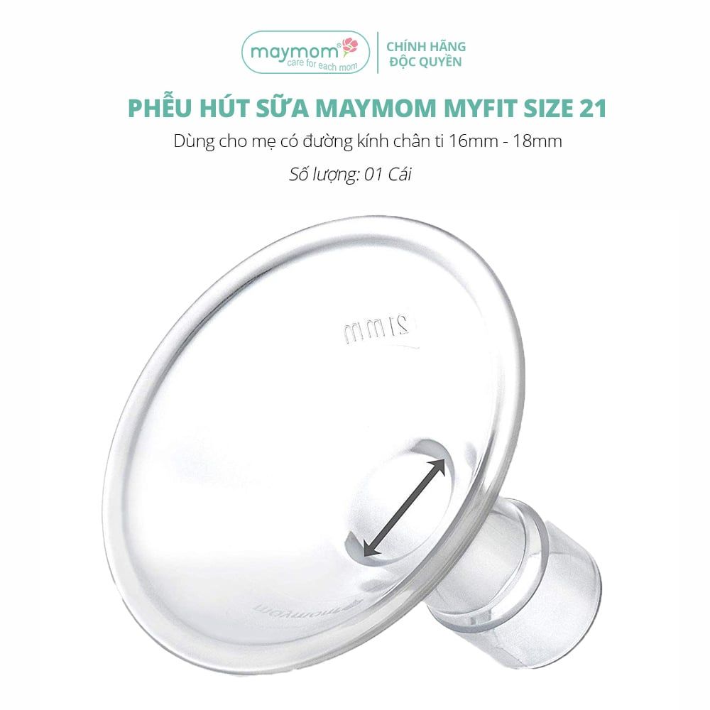 Phễu Hút Sữa Maymom Myfit, Phụ Kiện Thay Thế Máy Vắt Sữa Medela, Spectra, Avent, Unimom, Rozabi, Cimilre (1 cái)