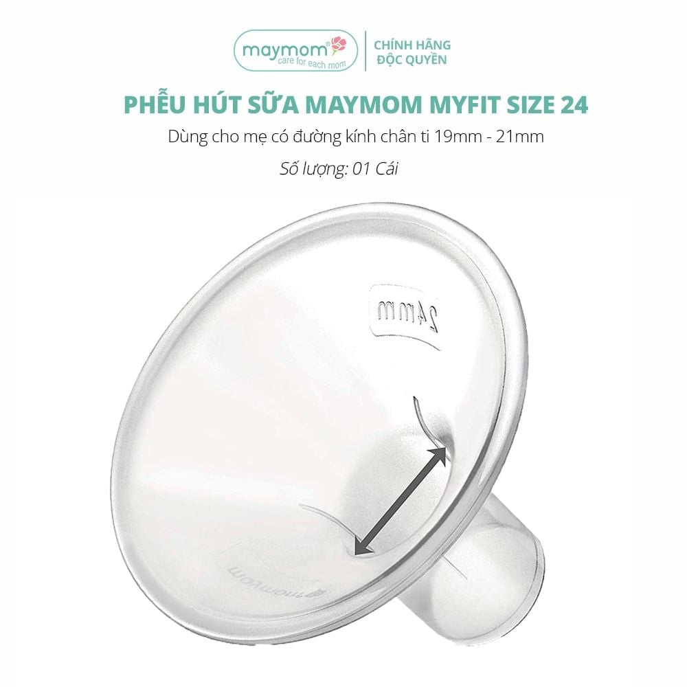 Phễu Hút Sữa Maymom Myfit, Phụ Kiện Thay Thế Máy Vắt Sữa Medela, Spectra, Avent, Unimom, Rozabi, Cimilre (1 cái)