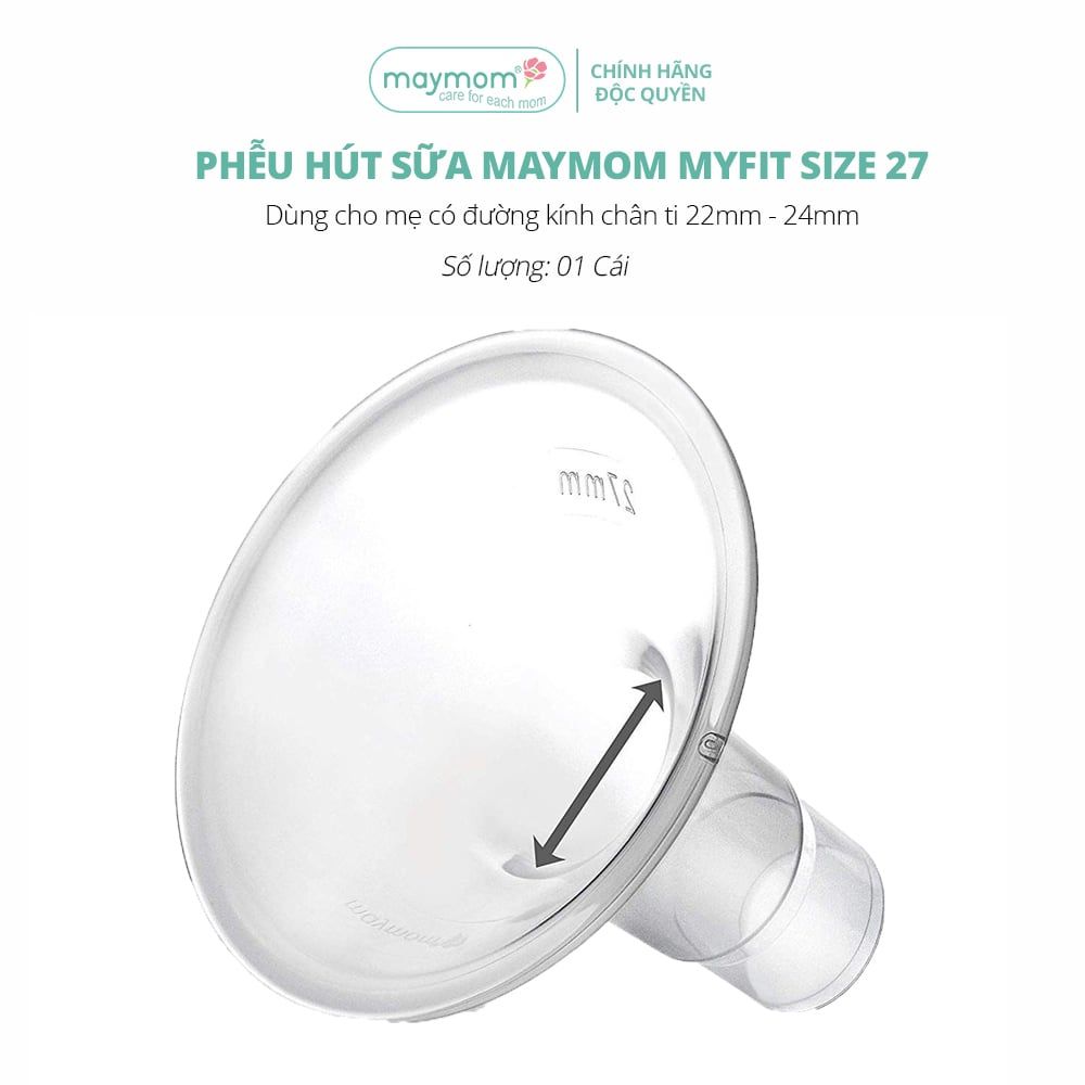 Phễu Hút Sữa Maymom Myfit, Phụ Kiện Thay Thế Máy Vắt Sữa Medela, Spectra, Avent, Unimom, Rozabi, Cimilre (1 cái)