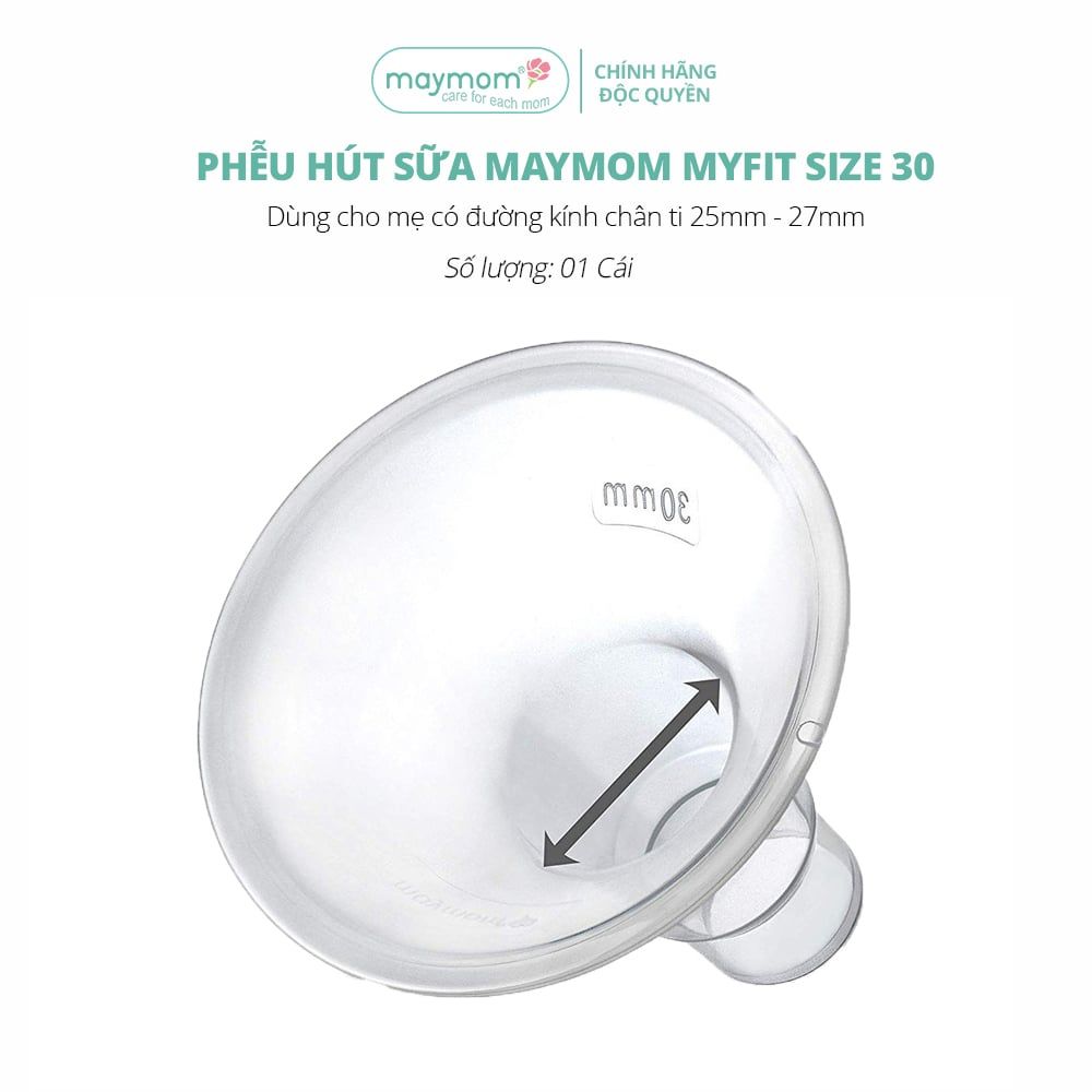 Phễu Hút Sữa Maymom Myfit, Phụ Kiện Thay Thế Máy Vắt Sữa Medela, Spectra, Avent, Unimom, Rozabi, Cimilre (1 cái)