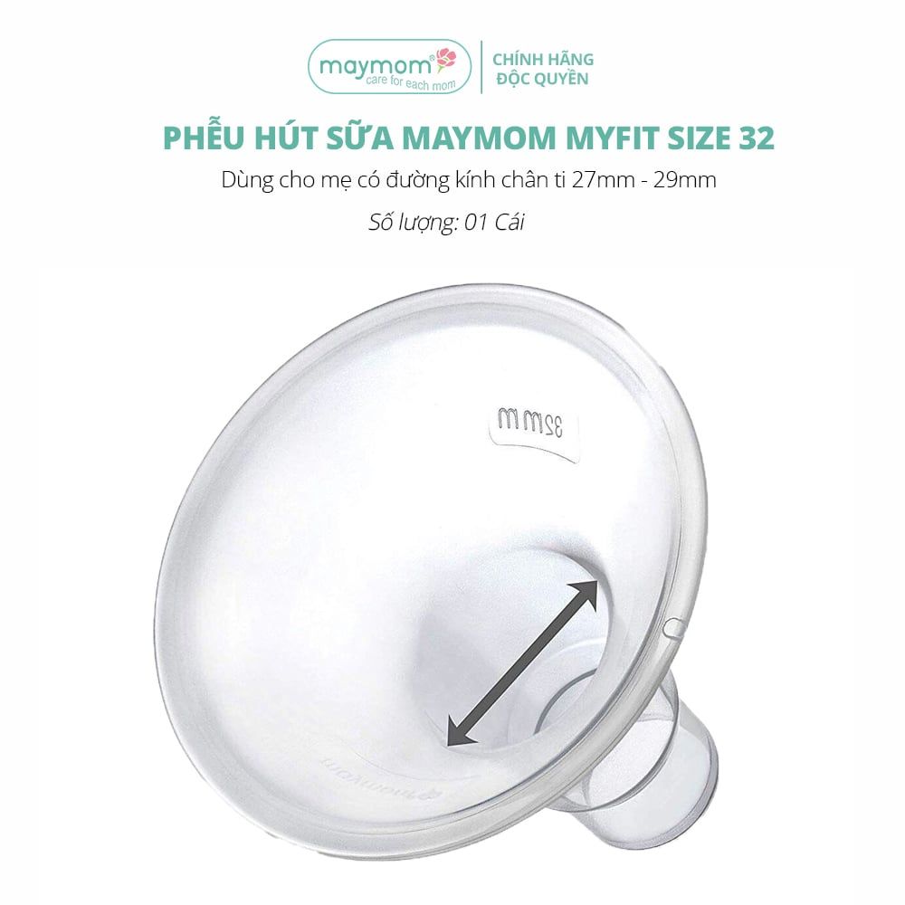 Phễu Hút Sữa Maymom Myfit, Phụ Kiện Thay Thế Máy Vắt Sữa Medela, Spectra, Avent, Unimom, Rozabi, Cimilre (1 cái)