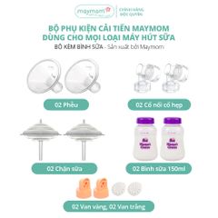 Phụ Kiện Hút Sữa Maymom Dùng Cho Bình Sữa Cổ Hẹp, Thay Thế Máy Medela MaxFlow, Sonata, Freestyle, Swing Maxi...