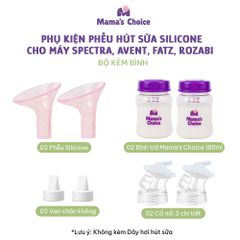 Phụ Kiện Hút Sữa Cải Tiến Phễu Silicone Cho Máy Spectra, Avent, Fazt, Rozabi, Vắt Sữa Êm Ái, Kiểm Định An Toàn Quốc Tế